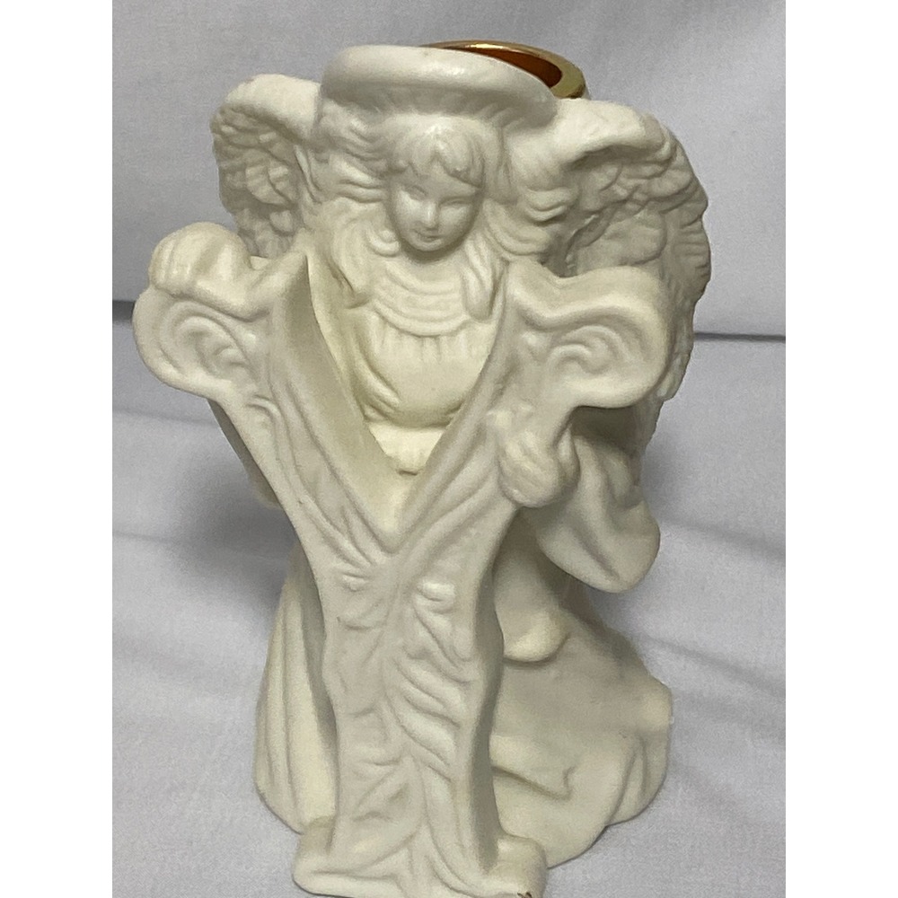 Gift Collection Jade Porcelain Angel Candle Holders Set of 3 - Picture 6 of 7